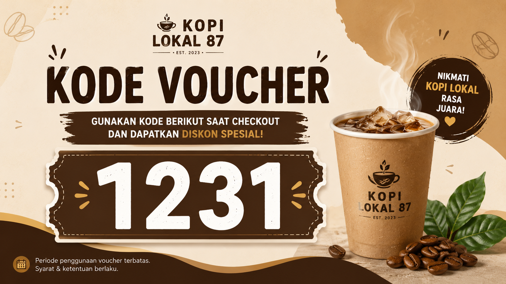 CHECKOUT MINUMAN APA SAJA DAPATIN KODE VOUCHER NYA